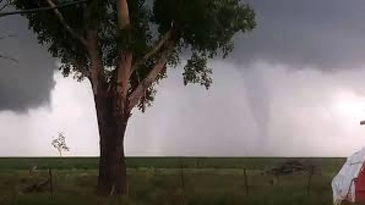 Se registró un tornado en cercanías a Las Varillas