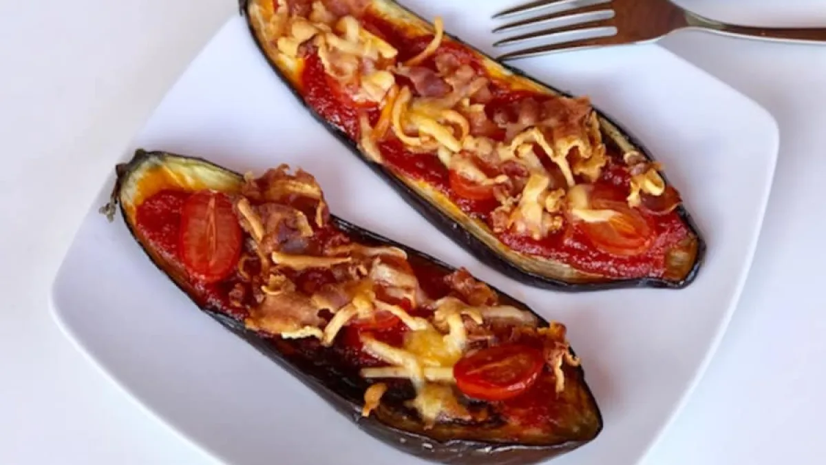 Berenjenas con queso al horno estilo pizza