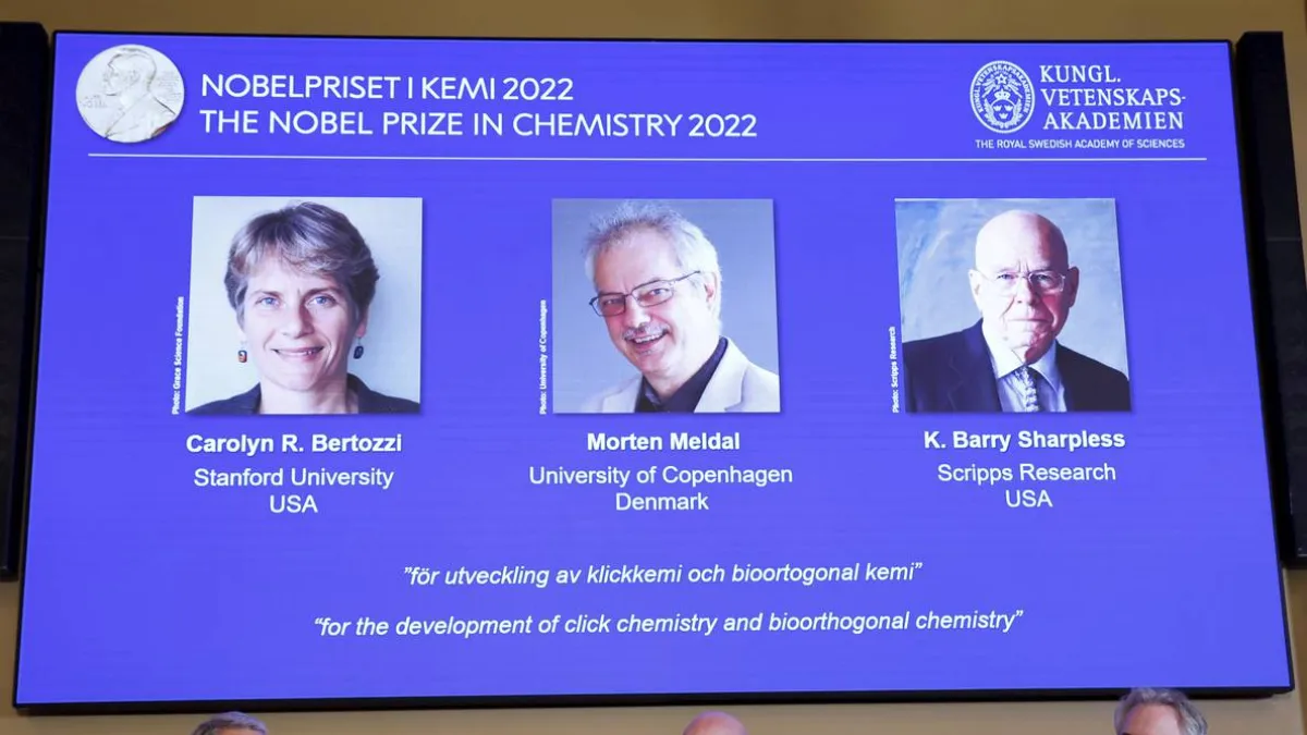 Tres científicos comparten el Premio Nobel de Química