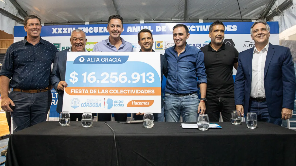 La Provincia otorgó un aporte para la Fiesta de las Colectividades de Alta Gracia