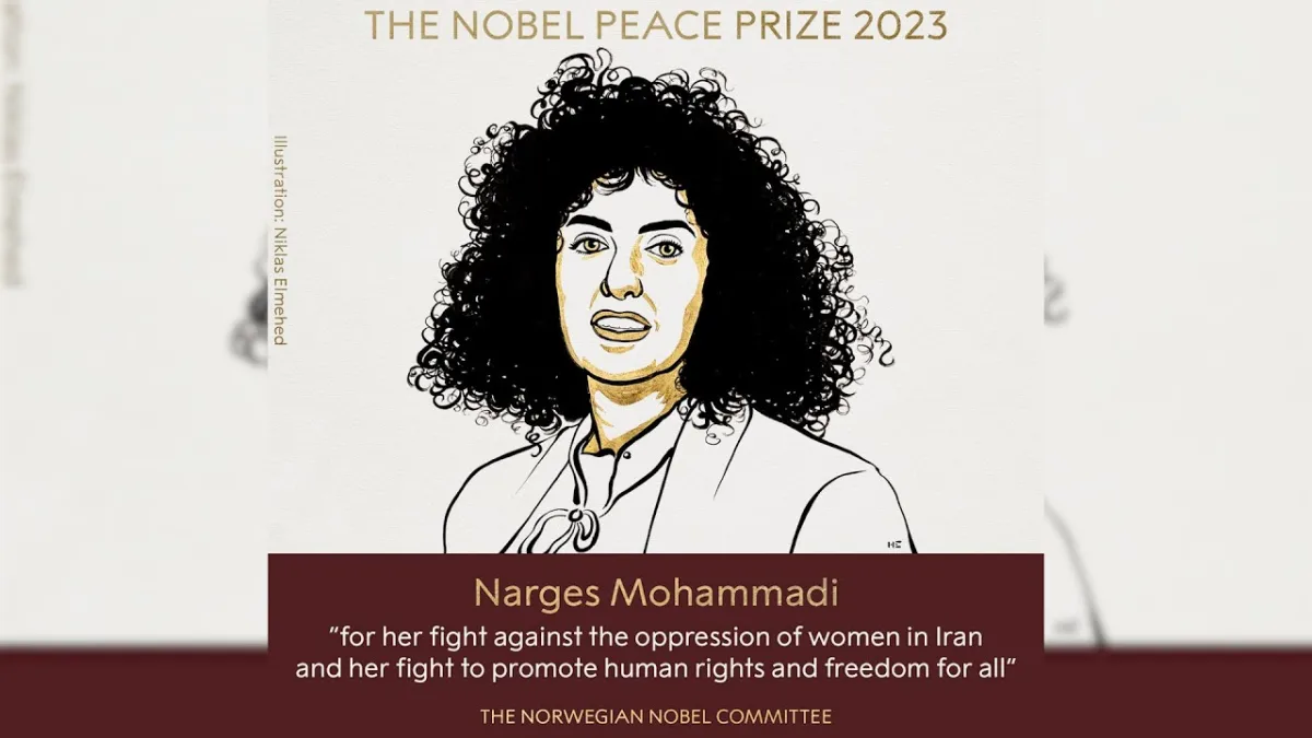 La activista iraní Narges Mohammadi recibió el Premio Nobel de la Paz