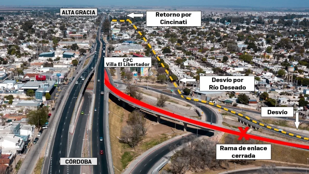 Realizan un corte de tránsito en un acceso al altonivel Villa El Libertador