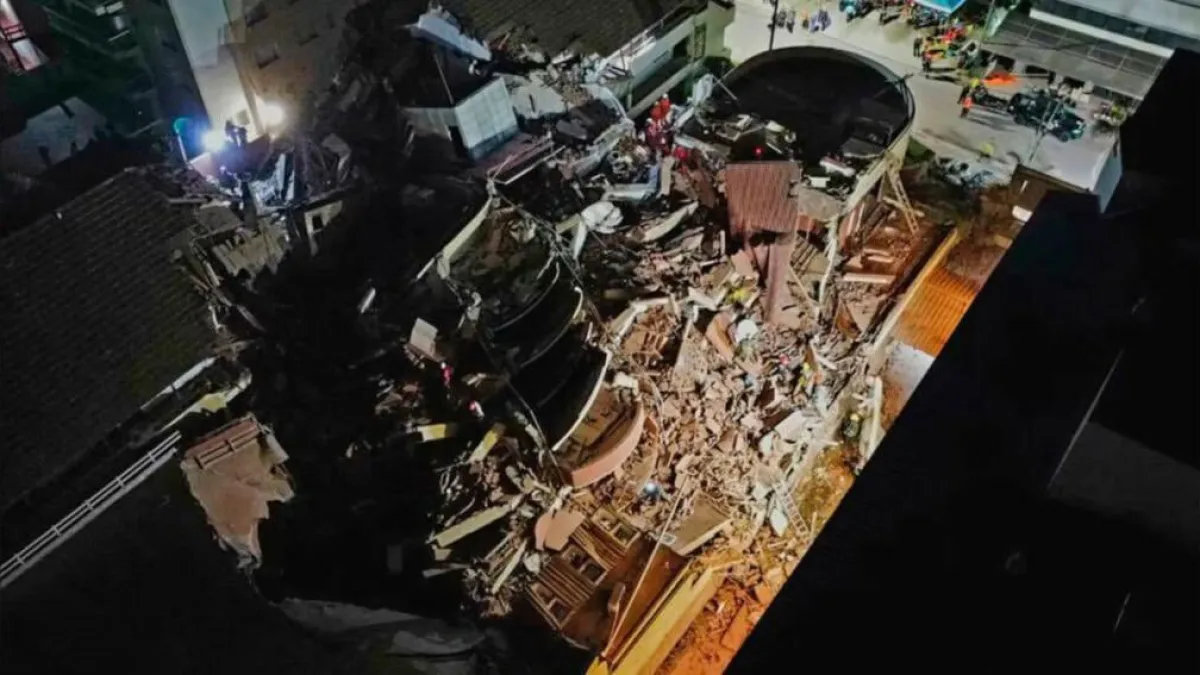 Se derrumbó un edificio de diez pisos en Villa Gesell