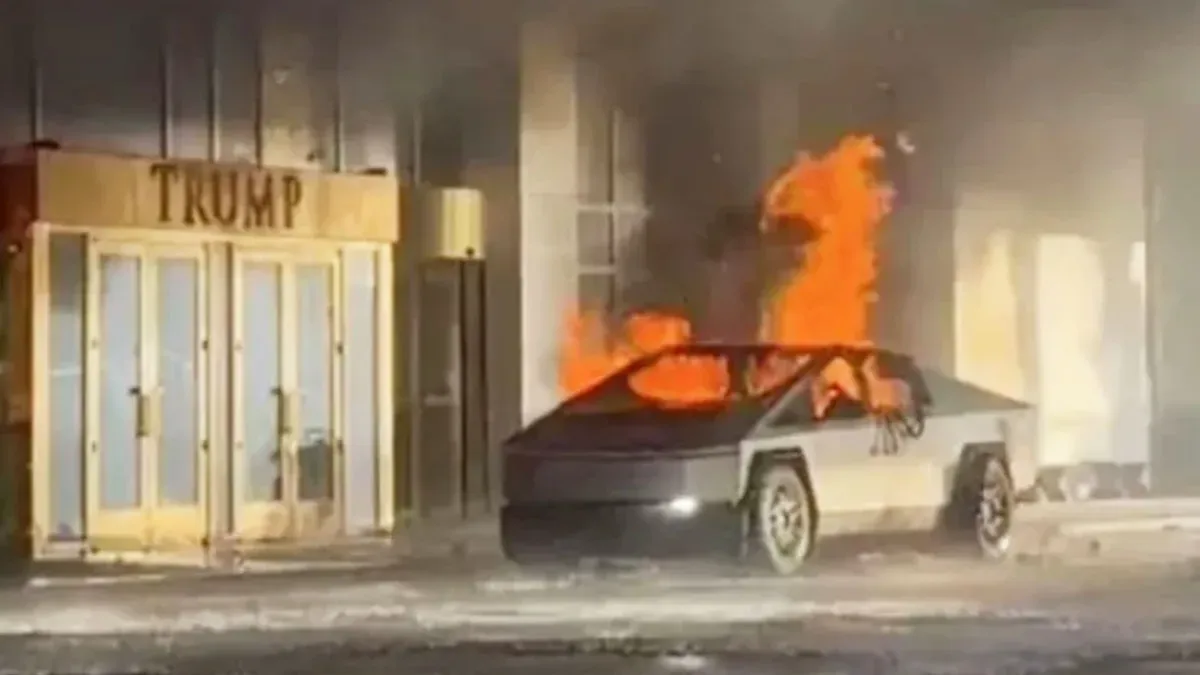 Un Tesla Cybertruck explotó frente a un hotel de Trump en Las Vegas