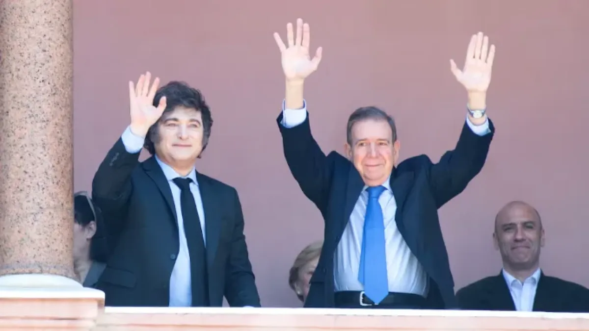 Milei recibió a Edmundo González Urrutia en Casa Rosada