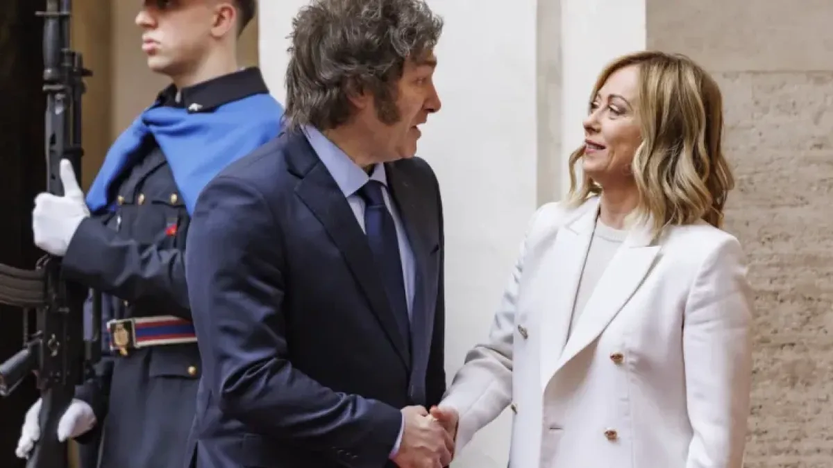 Javier Milei llegó a Italia para reunirse con Meloni y León XIV