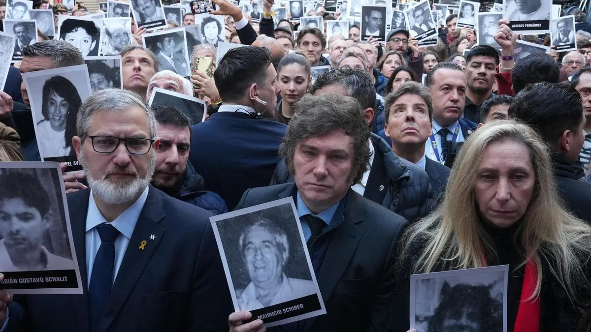 Con la presencia de Milei, se realiza el acto por el 31° aniversario del atentado a la AMIA