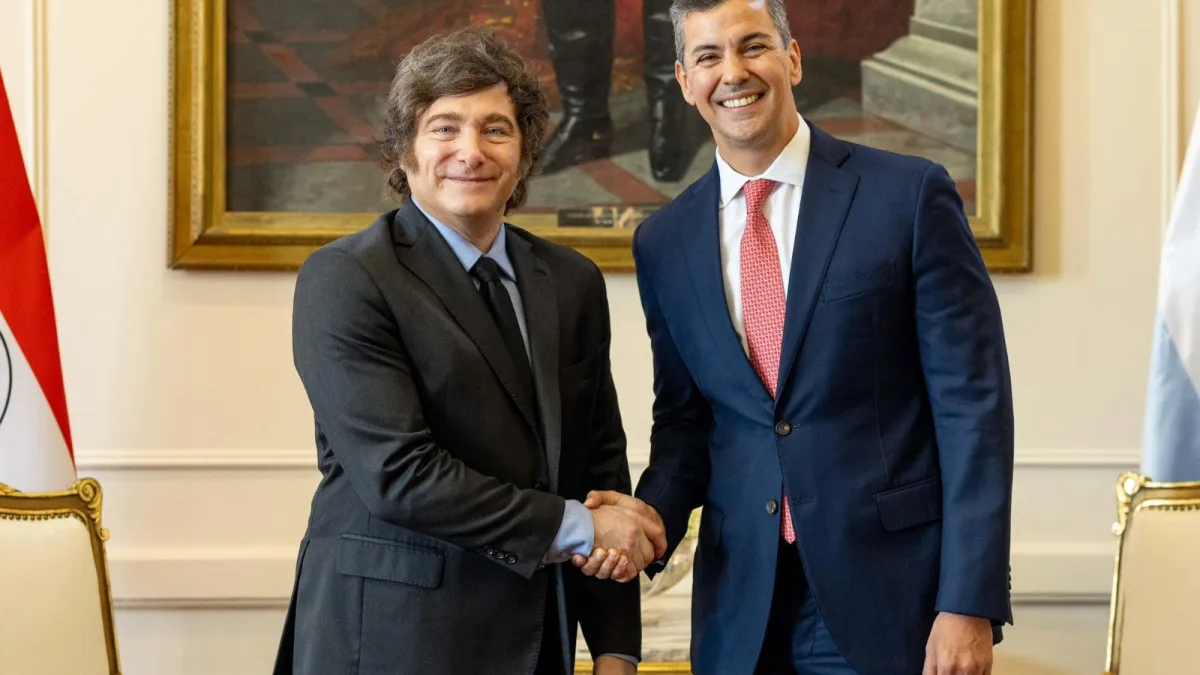 Javier Milei se reunió con Santiago Peña en Paraguay