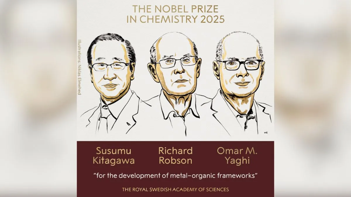 El premio Nobel de Química 2025 fue para Susumu Kitagawa, Richard Robson y Omar M. Yaghi