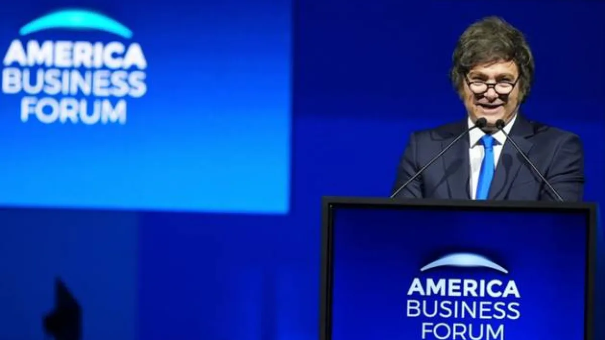Javier Milei en el America Business Forum: "Logramos un plan de estabilización exitoso"