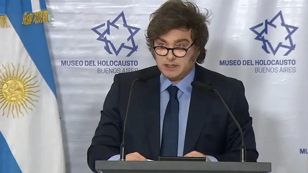 Milei encabezó el acto por el Día del Holocausto