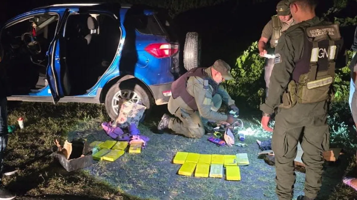 Operativo "Desencajados": GNA apresó a una pareja con 19 kilos de cocaína
