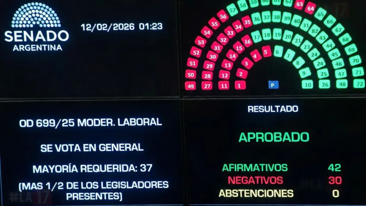 El Senado dio media sanción a la reforma laboral