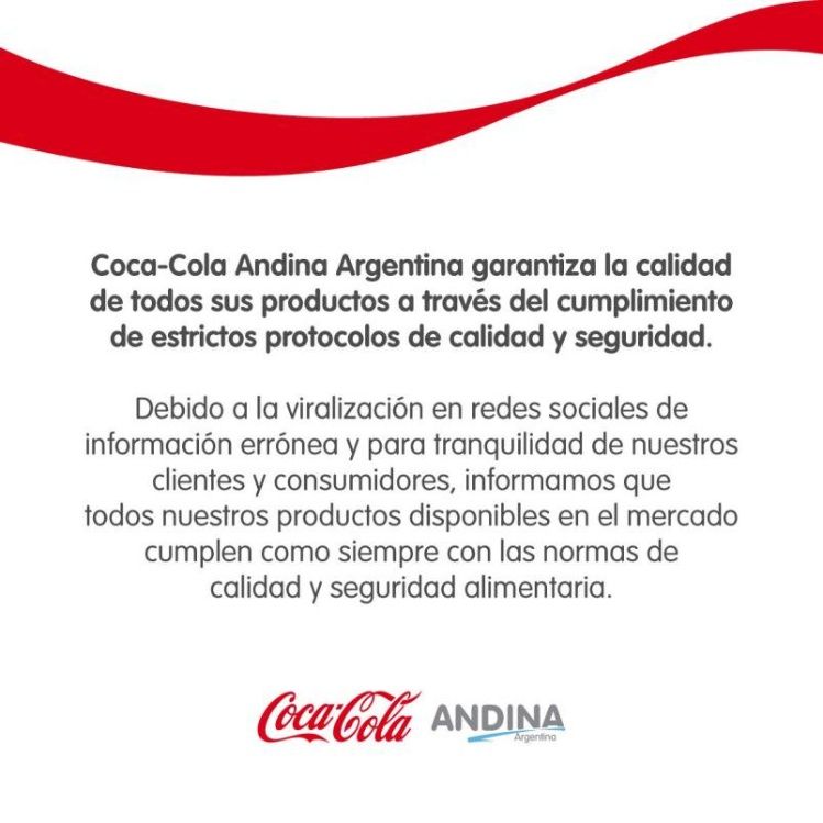 Coca-Cola aclaró la situación tras el viral que circula con información "errónea"